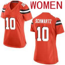 Women Cleveland Browns #10 Anthony Schwartz Nike Oragne Game NFL Jersey->women nfl jersey->Women Jersey